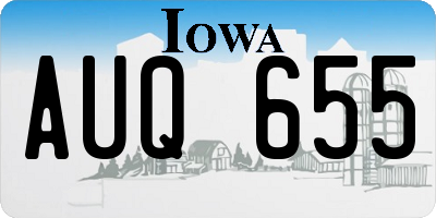 IA license plate AUQ655