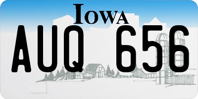 IA license plate AUQ656