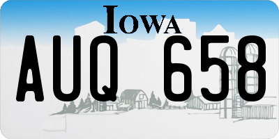 IA license plate AUQ658