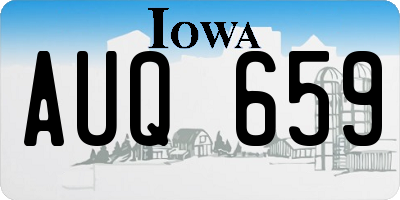 IA license plate AUQ659