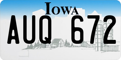 IA license plate AUQ672