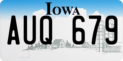 IA license plate AUQ679
