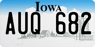 IA license plate AUQ682