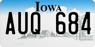 IA license plate AUQ684