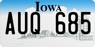IA license plate AUQ685