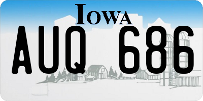 IA license plate AUQ686
