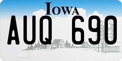 IA license plate AUQ690