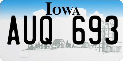 IA license plate AUQ693