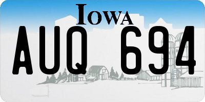 IA license plate AUQ694