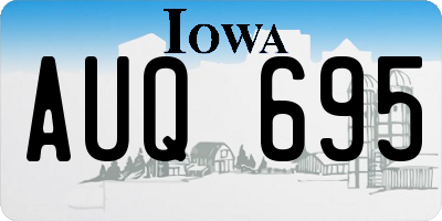 IA license plate AUQ695