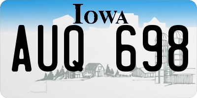 IA license plate AUQ698
