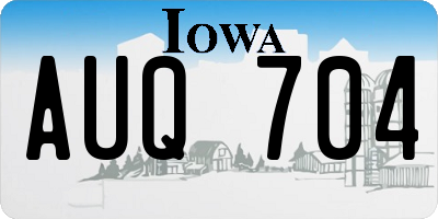 IA license plate AUQ704