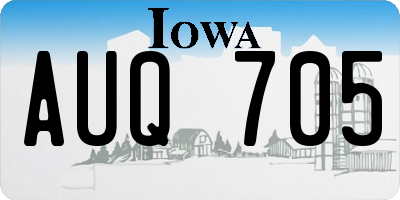 IA license plate AUQ705