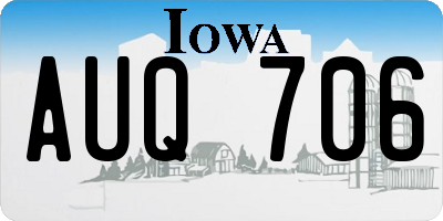 IA license plate AUQ706