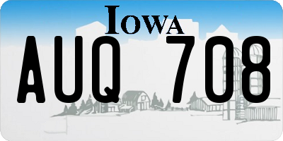 IA license plate AUQ708