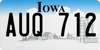 IA license plate AUQ712