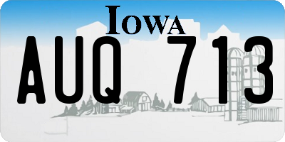 IA license plate AUQ713
