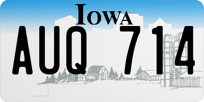IA license plate AUQ714