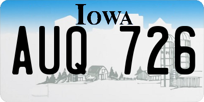 IA license plate AUQ726
