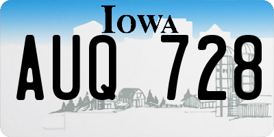 IA license plate AUQ728