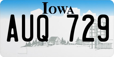 IA license plate AUQ729
