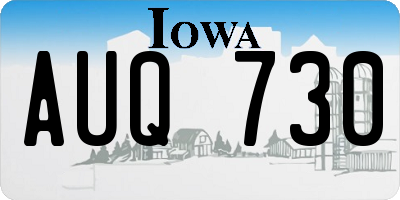 IA license plate AUQ730