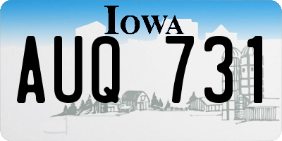 IA license plate AUQ731