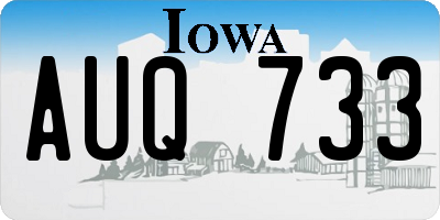IA license plate AUQ733