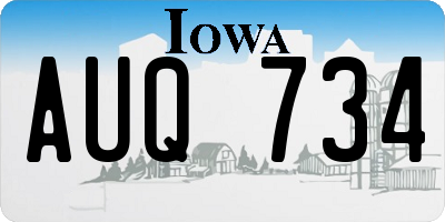 IA license plate AUQ734