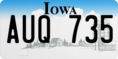 IA license plate AUQ735