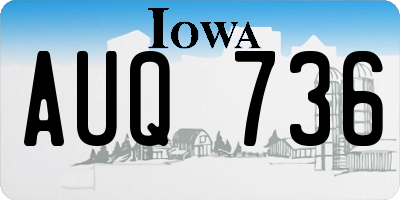 IA license plate AUQ736