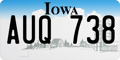 IA license plate AUQ738