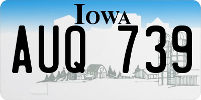 IA license plate AUQ739