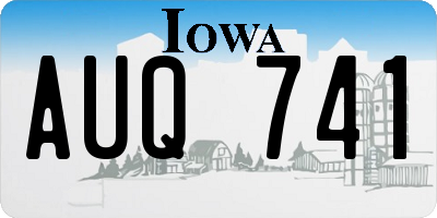 IA license plate AUQ741