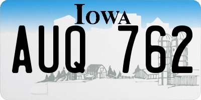 IA license plate AUQ762