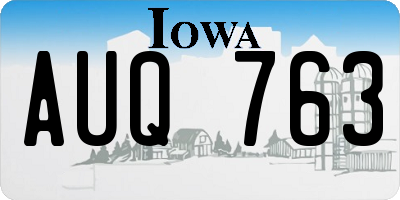 IA license plate AUQ763