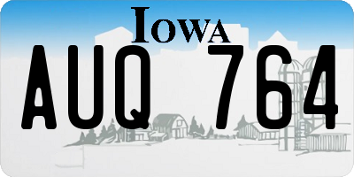 IA license plate AUQ764