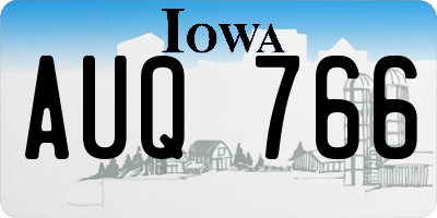 IA license plate AUQ766