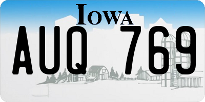 IA license plate AUQ769