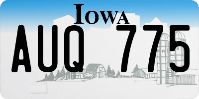 IA license plate AUQ775