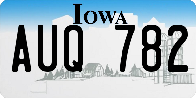 IA license plate AUQ782