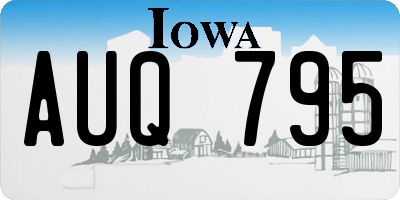 IA license plate AUQ795