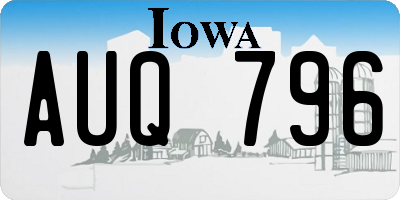 IA license plate AUQ796