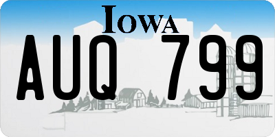 IA license plate AUQ799