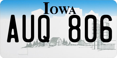 IA license plate AUQ806