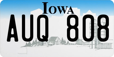 IA license plate AUQ808