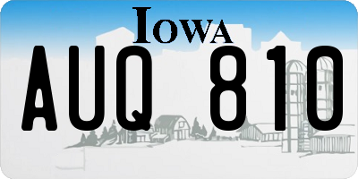 IA license plate AUQ810