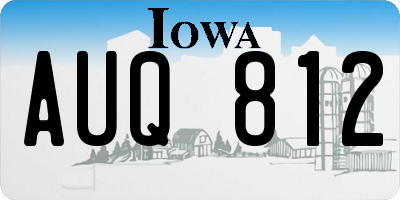 IA license plate AUQ812