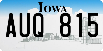 IA license plate AUQ815