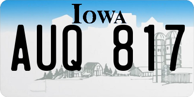 IA license plate AUQ817